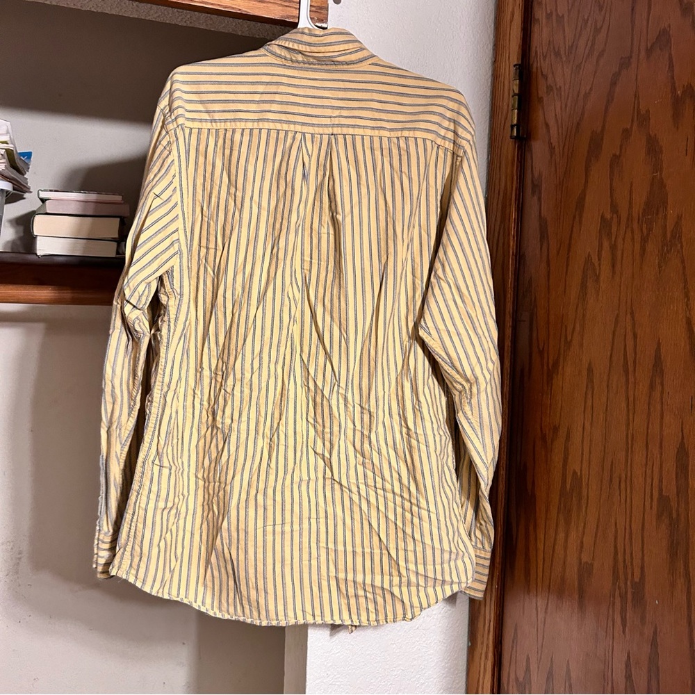Yellow Stripe Button Down Blouse - image 5
